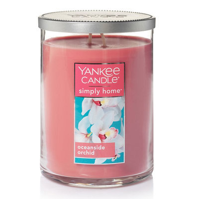 Yankee Candle simply home Oceanside Orchid 19-oz. Candle Jar, Med Pink