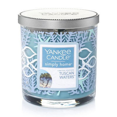 Yankee Candle simply home Limited Edition Tuscan Waters 7-oz. Candle Jar, Med Blue