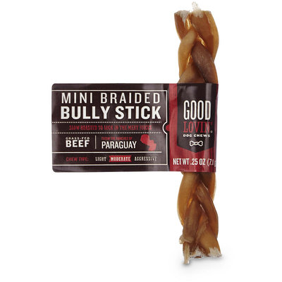 Good Lovin' Mini Braided Bully Stick Dog Chew, 0.25 oz.