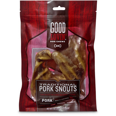Good Lovin' Traditional Pork Snout Dog Chews, Pack of 2