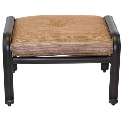 Heritage Outdoor Living Nassau Cast Aluminum Ottoman - Antique Bronze