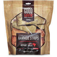 Good Lovin' Chicken and Peanut Butter Flavored Rawhide Strip Dog Chews, 16 oz.