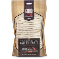 Good Lovin' Traditional Rawhide Twist Dog Chews, Pack of 100