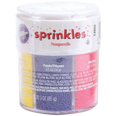 Wilton Sprinkles, .50 oz, 6/pkg, Brights