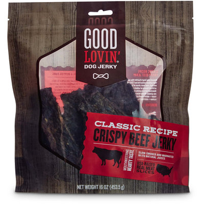 Good Lovin' Classic Recipe Crispy Beef Jerky Dog Treats, 16 oz.