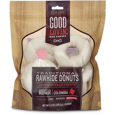 Good Lovin' Traditional Rawhide Donut Dog Chews, 11.3 oz.