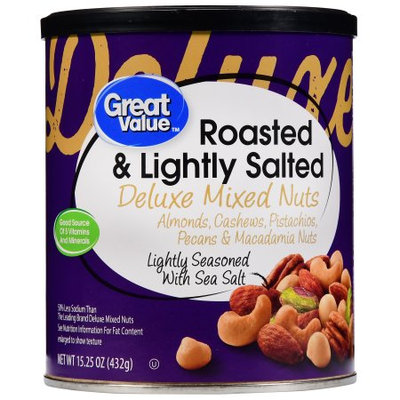 Great Value Roasted & Lightly Salted Deluxe Mixed Nuts