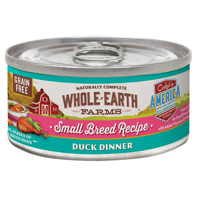 Whole Earth Farms Grain Free Small Breed Duck Stew Canned Dog Food, 3.2 oz Case of 12