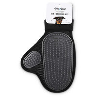 Well & Good Black 3-in-1 Grooming Mitt for Dogs