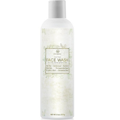 Tea Tree Oil Face Cleanser – Face & Body Wash for Dry, Oily, Acne Prone Skin & Rosacea 8oz Natural & Organic Facial Wash to Moisturize, Nourish, Soothe Redness & Inflammation