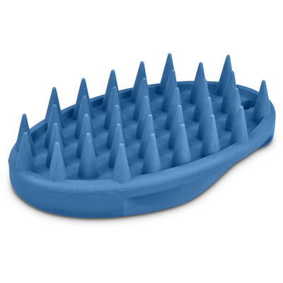 Well & Good Blue Curry Brush for Dogs