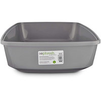 So Phresh Gray Open Cat Litter Box, Large