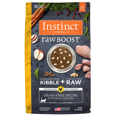 Natures Variety Instinct Raw Boost Grain Free Recipe with Real Chicken Dry Cat Food, 2 lbs.