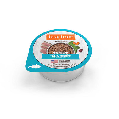 Natures Variety Nature's Variety Instinct Grain Free Minced Recipe with Real Tuna Natural Wet Cat Food, 3.5 oz. Cups, Case of 24