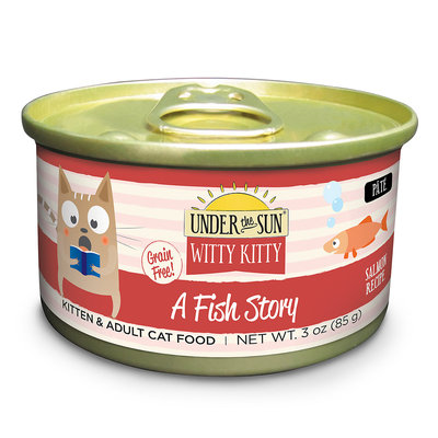 CANIDAE Under The Sun Witty Kitty A Fish Story Grain Free With Salmon Wet Cat Food, 3 oz, Case of 18