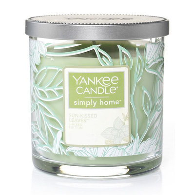 Yankee Candle simply home Sun-Kissed Leaves 7-oz. Decal Jar Candle, Lt Green