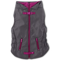 Good2Go Skidoo Dog Coat in Charcoal and Pink, X-Small