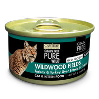 Canidae Grain Free Pure Wild Wildwood Fields Cat Wet Food With Turkey & Turkey Liver, 3 oz (18-pack)