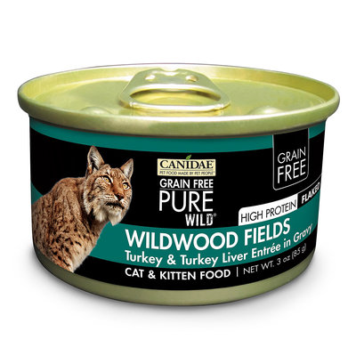 Canidae Grain Free Pure Wild Wildwood Fields Cat Wet Food With Turkey & Turkey Liver, 3 oz (18-pack)