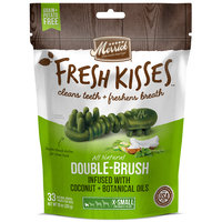 Merrick Fresh Kisses Coconut Oil + Botanicals Extra Small Brush Dental Dog Treats, 33 Count