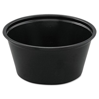 Solo Cups DCCP200BLK Polystyrene Portion Cups Black.