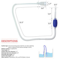TERAPUMP - TRDP40 Original Aquarium Fish Tank Siphon Vacuum Cleaner w/ Bulb