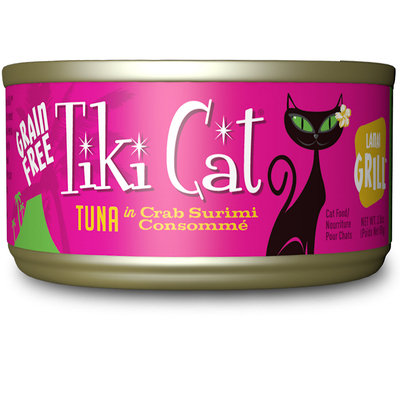 Tiki Cat Hana Grill Ahi Tuna Crab Wet Cat Food, 2.8 oz, Case of 12