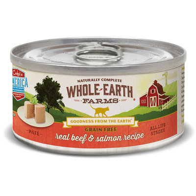 Merrick Pet Food WE86113 Whole Earth Farms Cat Grain Free Beef & Salmon - 2.75 oz - Case of 24