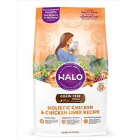 Halo Grain Free Kitten Holistic Chicken & Chicken Liver Dry Cat Food, 6 lbs