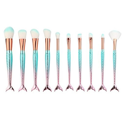 Baomabao 10PCS Make Up Concealer Brushes for Foundation Eyebrow Eyeliner Blush Cosmetic