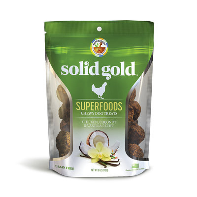 Solid Gold Grain Free Chicken, Coconut & Vanilla Natural Chewy Dog Treats, 6 oz.
