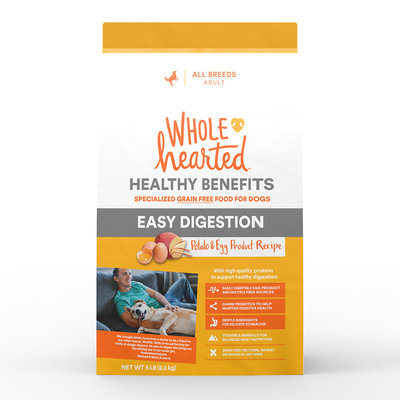WholeHearted Grain Free Healthy Benefits Easy Digestion Potato and Egg Product Recipe Dry Dog Food, 5 lbs.