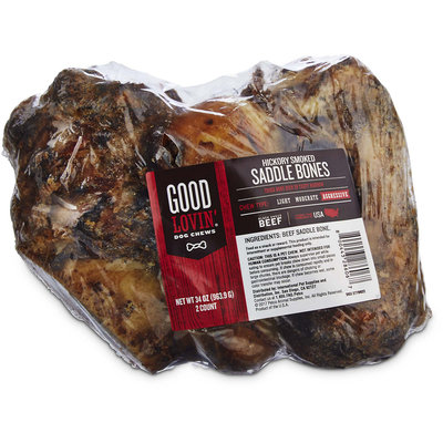 Good Lovin' Hickory Smoked Saddle Bone Dog Chews, Pack of 2