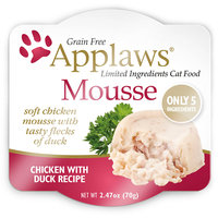 Applaws Chicken and Duck Mousse Wet Cat Food, 2.47 oz, Case of 12