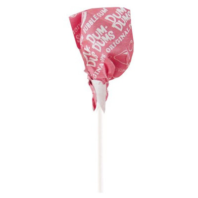 Spangler Candy Company Dum Dums Color Party Lolipops, Light Pink, Bubble Gum Flavor, 12.8 oz, 75 Count Bag