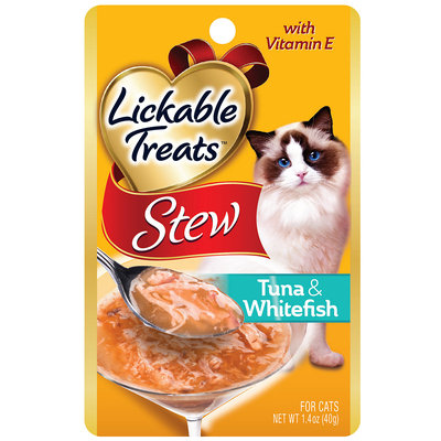 Lickable Treats Stew Tuna & Whitefish for Cats, 1.4 oz.
