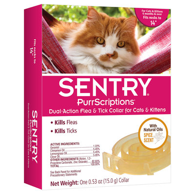 Sergeants Pet Care Prod 213369 Sentry Action Cat Flea & Tick Collar