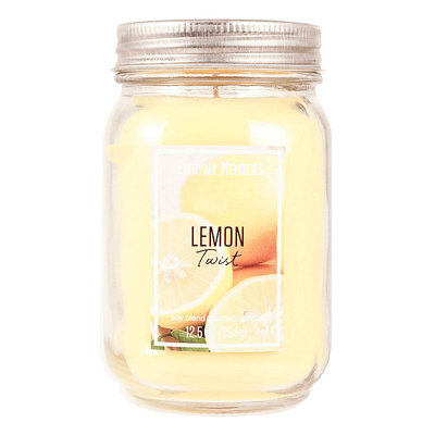 Lemon Twist 12.5-oz. Mason Jar Candle, Yellow