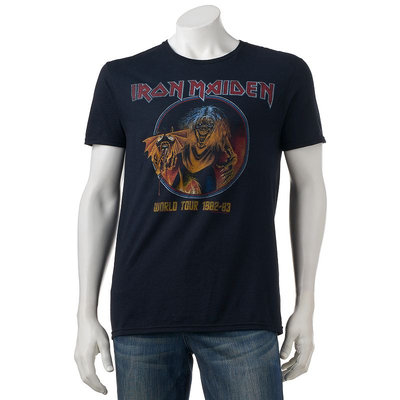 Men's Iron Maiden World Tour Tee, Size: Large