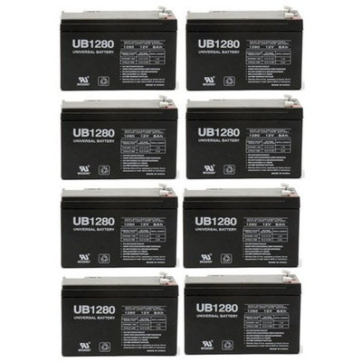 UB1280 F2 12V 8Ah APC SmartUPS 1400RM 2200RM3U Battery - 8 Pack