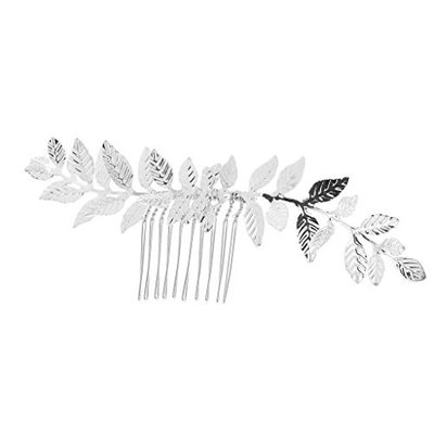 Prettyia Silver Leaves Hair Comb Clip Hair Accessory Bridal Wedding Girl Lady Slides