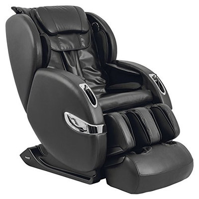 Titan TP-Lucas A L-Track Massage Chair with Zero Gravity, Black, Foot Rollers, Computer Body Scan, Air Massage, 7 Auto Massage Programs, Bluetooth Connection for Speaker, Extendable Footrest