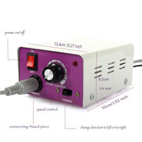 Besmall file machine nail machine file drill for nail machine for nail shape drill nail drill bits Purple 1 Medium