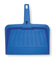 TOUGH GUY 2VEY3 Hand Held Dust Pan, Plastic,12 In. W,Blue