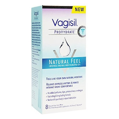 Vagisil ProHydrate Natural Feel Internal Moisturizing Gel 8 ea (Pack of 2)