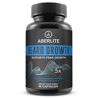 Beard Growth Supplements for Men - Natural and Essential Beard Vitamins for Facial Hair Growth | Fuller Beard and Fast Growth - Mustache Growth & Thickener Pills | Beard Grower for Patchy Beard