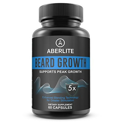 Beard Growth Supplements for Men - Natural and Essential Beard Vitamins for Facial Hair Growth | Fuller Beard and Fast Growth - Mustache Growth & Thickener Pills | Beard Grower for Patchy Beard