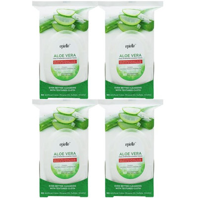 Epielle Aloe Vera Make-Up Remover Cleansing Tissues, 60ct (4 pack)
