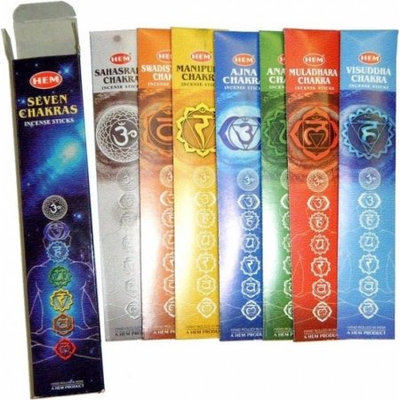 HEM SEVEN CHAKRAS HEX INCENSE STICKS (20 STICKS) (Multi)