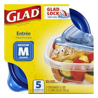 Gladware Food Storage Containers, Entree 25 oz 5.0ea